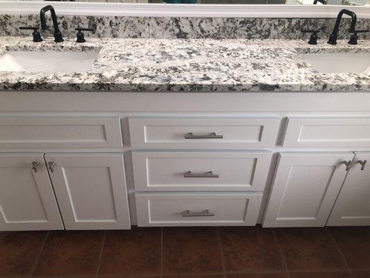 New granite vanity top.