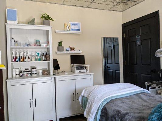 Interior of our skin care studio in Downtown Santa Rosa, California