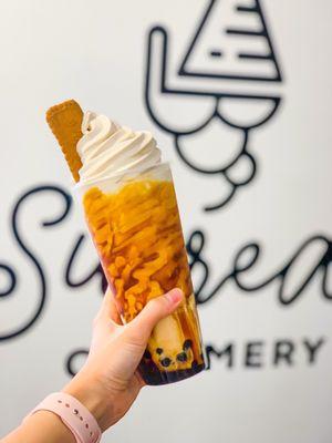 Brown sugar bubble tea & earl grey vanilla ice cream, $9.25