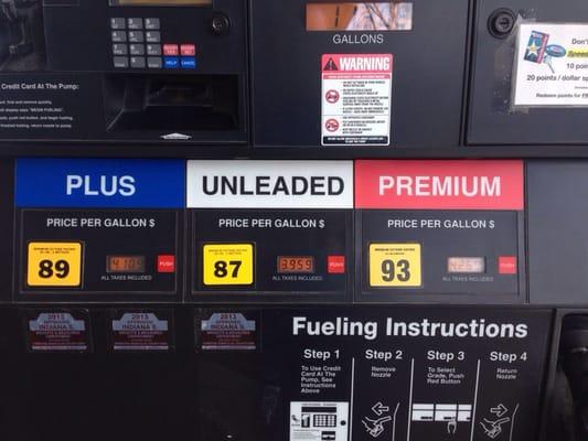 I think that putting the least expensive gas in the middle is deceptive we are used to picking the selection on the left.