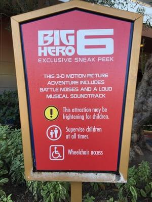 Frightening for children?  Really?  Seriously, have they seen Big Hero 6?