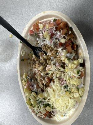 Chipotle bowl taste nothing but salt!!