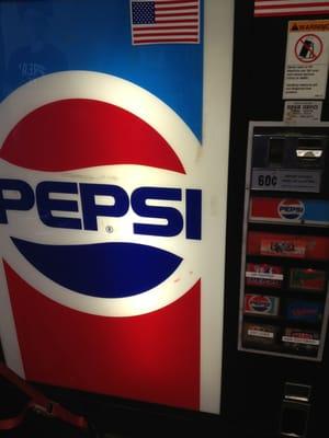 Pepsi machine inside only .60 cents but most of it was empty.