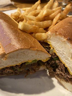 Cheesesteak and fries!