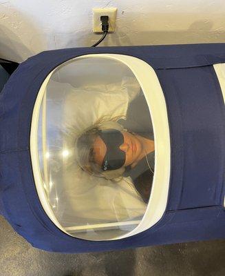 Altitude problems? Difficulty sleeping?  Recover from activities? Experience an hour of deep relaxation in the hyperbaric chamber.