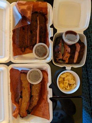 Brisket, Spare ribs, St. Louis Ribs and Mac & Cheese combo