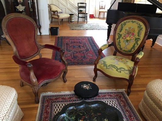 Living room inside the historic farm house (private use only)