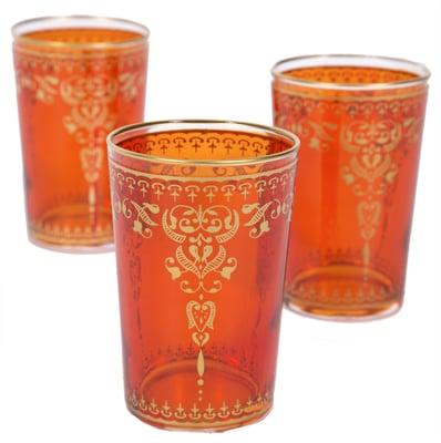 Orange tea glasses