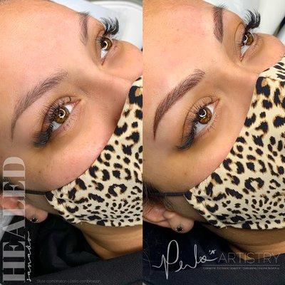 Healed combination brows and after their touchup