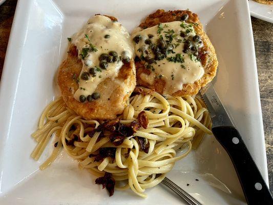 Chicken Piccata with Linguine yummy!