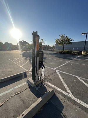 EV charger in parking lot