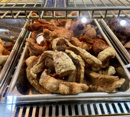 Huge chicharrones in the bakery section