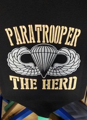 2 Color Print - Tan and Silver Shimmer for Paratrooper The Herd