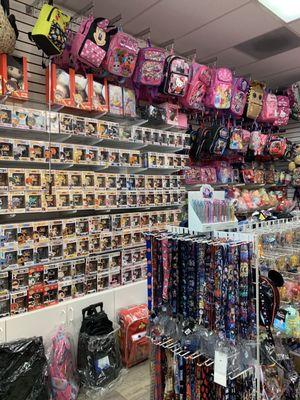 Funko pops , lanyards , backpacks