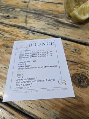 Side 1 of Brunch menu