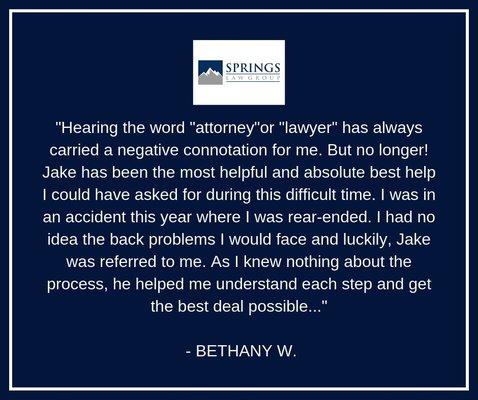 Client Review by Bethany W.