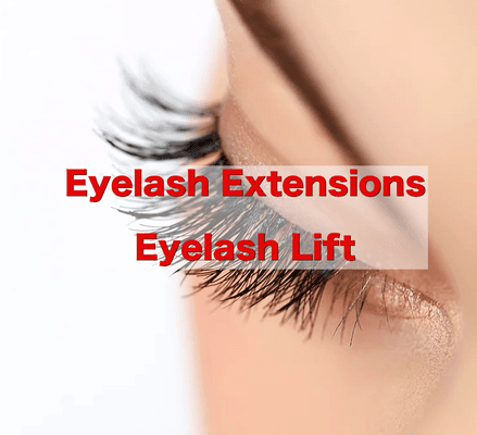 eyelash extensions
eyelash lift