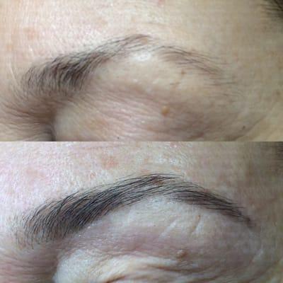 Brow design & tint before/after.