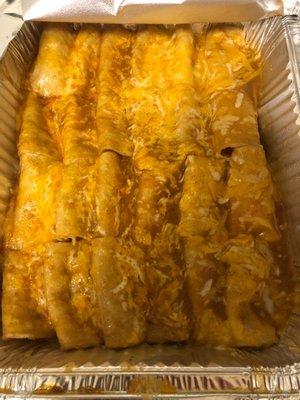 Tray cheese enchiladas $4"