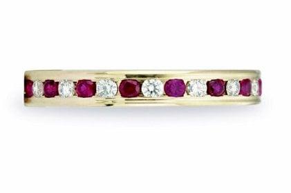 Ruby and Diamond Eternity Band.