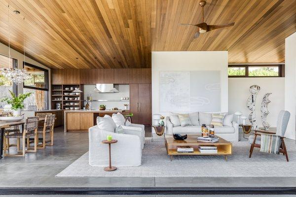 Great Room at a Modern Vineyard Residence