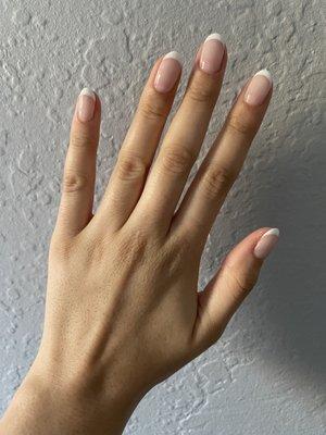 Gel manicure with French tip