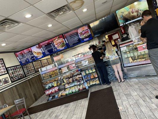 Front counter & menu