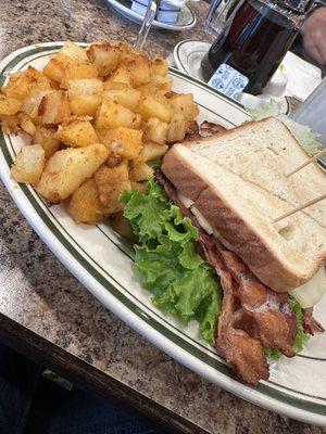 BLT and home fries! 10 out of 10