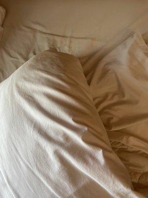 Stained pillow