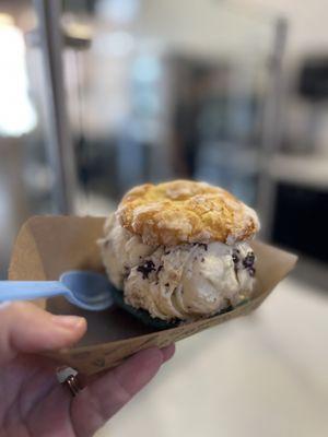 Gooey butter cookie and ice cream.