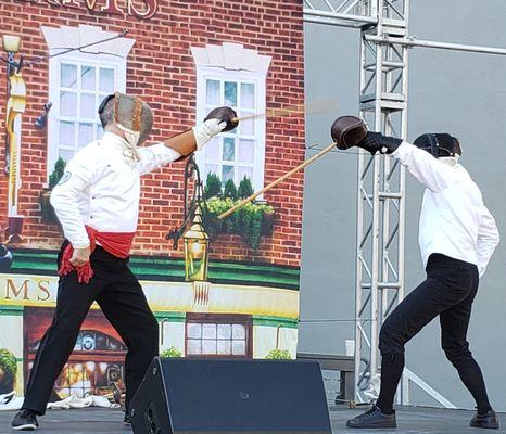 Victorian fencers during demo