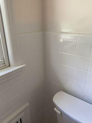 Reglazed bathroom walls