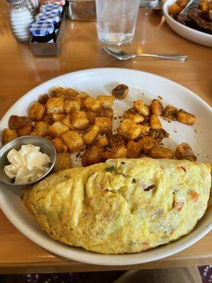 Me having my favorite Breakfast  Denver omelet  yum yum  The food there was great