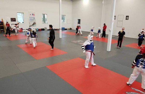 Kids sparring