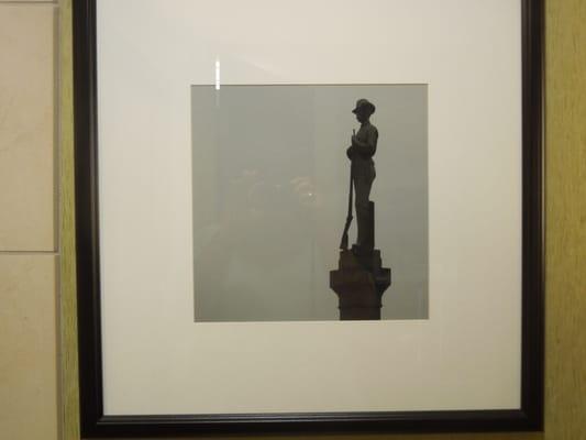 This photo of the monument was in my hotel room in Franklin