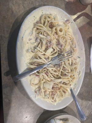 Linguine carbonara