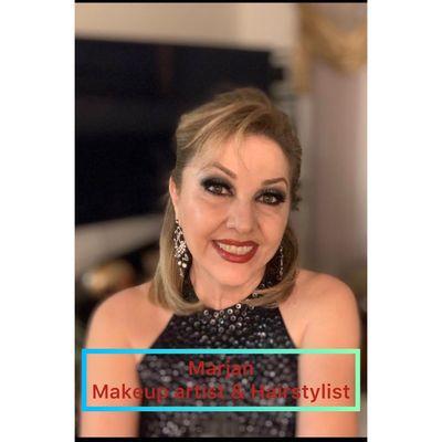 Marjan Makeup Artist and hairstylist  specialist for 20 years experience. By appointment only.