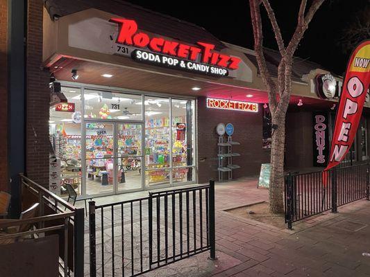 The newly relocated Rocket Fizz location, on Lancaster BLVD (Lancaster, CA)