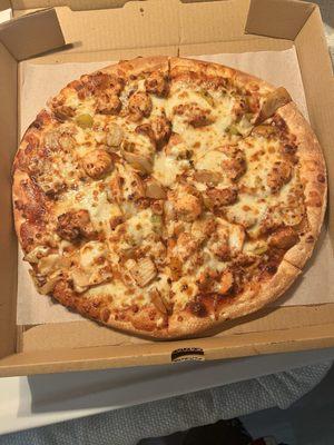 BBQ chicken pizza