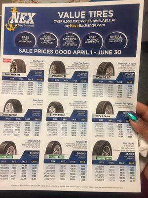 Tire prices