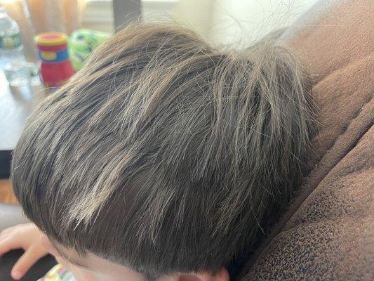 The hair was ruined for his birthday and Father's Day celebration.