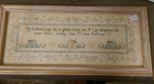 Perfect sign to have in a Thrift Store!  (or Craft Store)