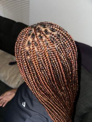 Small knotless box braids