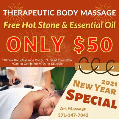 Therapeutic Body Massage ONLY $50