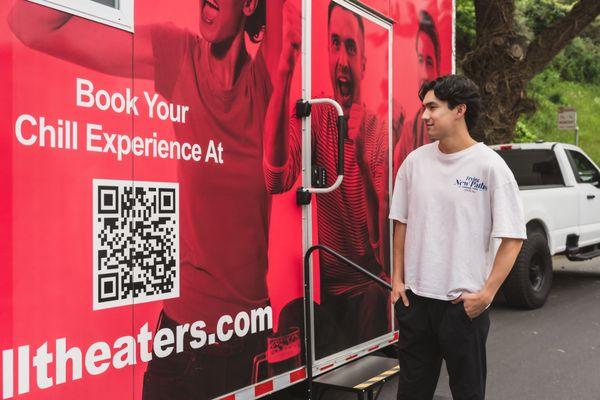 Our mobile theater comes right to your doorstep