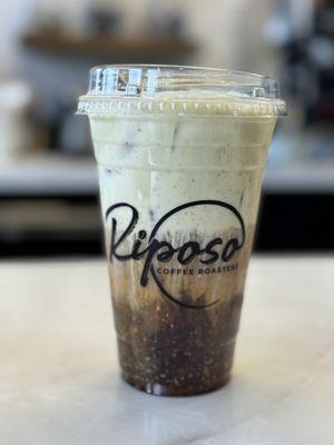 Cold brew with pistachio cold foam - so good!!