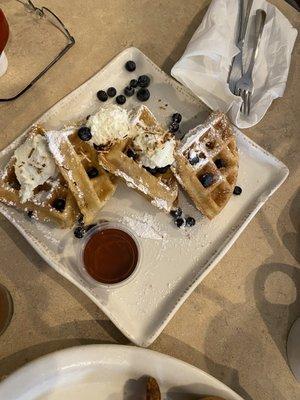 Key lime blue berry waffles combo