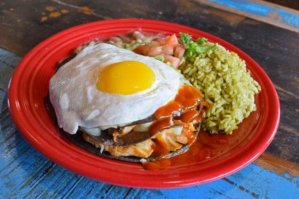 Blue Corn Enchiladas and Egg