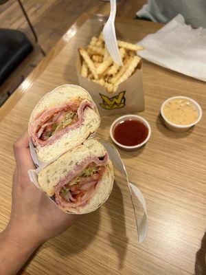 GRINDER and LARGE FRIES