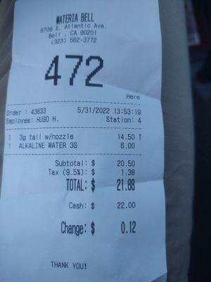 I got my receipt and still they refuse exchange the bottle , I call office in Whittier and told me same thing .